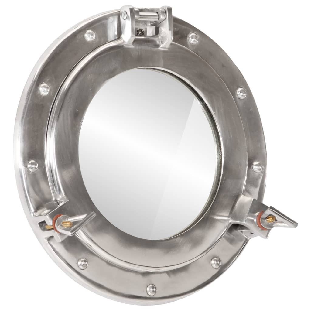 Porthole Mirror Wall Hanging Ø50 Cm Aluminium And Glass